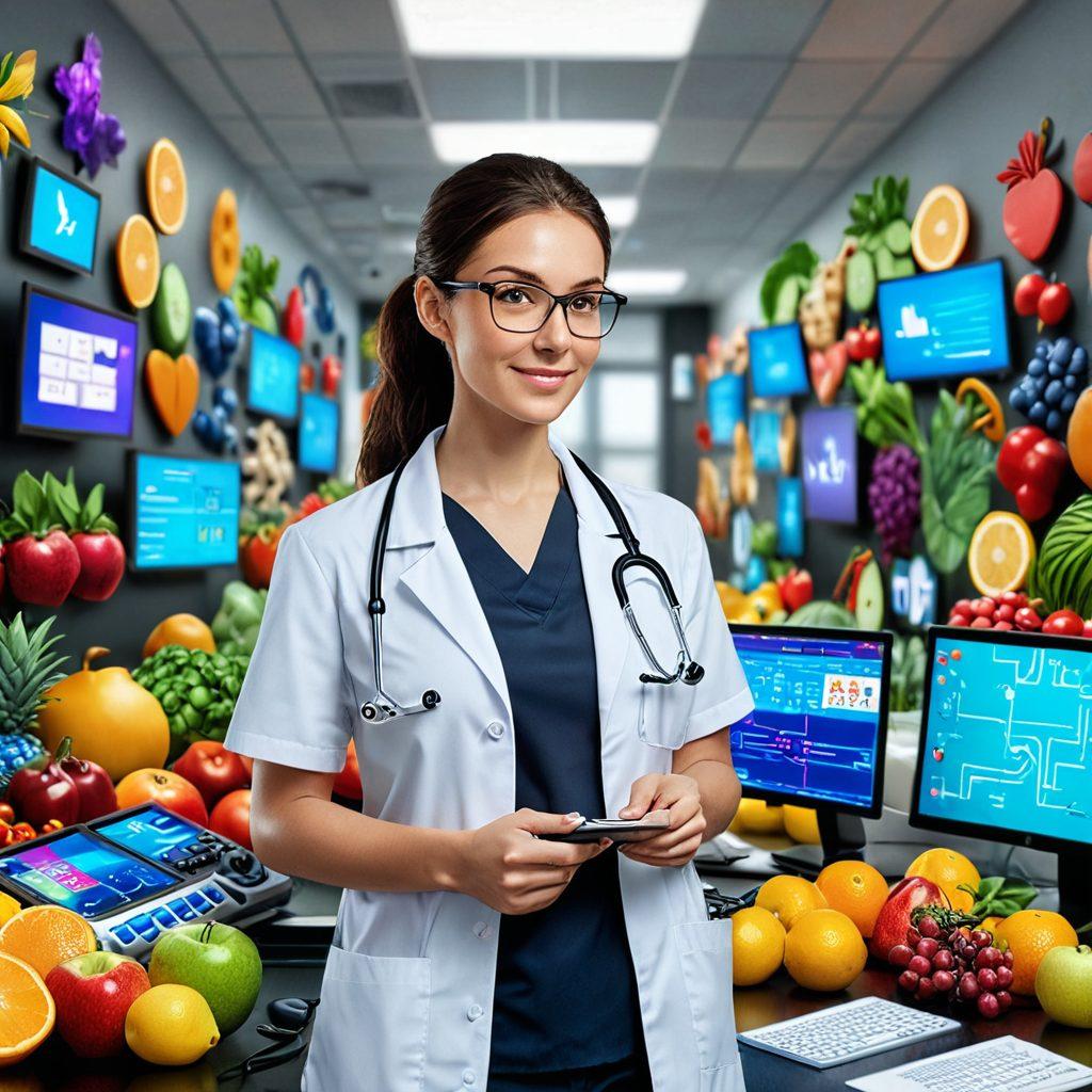 A vibrant and dynamic scene depicting a split landscape: on one side, a thriving healthcare professional surrounded by health-related symbols (stethoscopes, medicine, healthy foods) and on the other side, a gamer immersed in a colorful gaming world with controllers and virtual landscapes. In the center, a large, stylized insurance policy document with both health and gaming elements merging into one design, showcasing partnership. hyper-realistic. vibrant colors. split view.